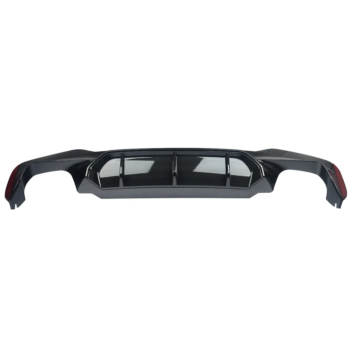 MagicKit Carbon Fiber Look Rear Diffuser For 17-19 BMW G30 W/ M Sport Bumper-M5 Style