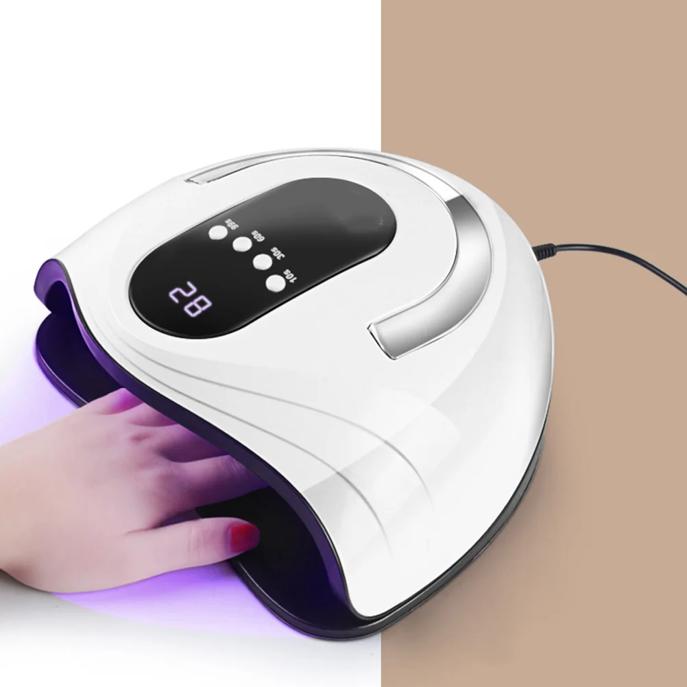 เครื่องอบเล็บ 1 ชิ้น 120 วัตต์ หลอดไฟ LED สำหรับมืออาชีพ อบเจลขัดเงา เครื่องมือทำเล็บ แห้งเร็ว ตั้งเวลาได้ 10 วินาที 30 วินาที 60 วินาที 99 วินาที ปลั๊กแบบอังกฤษ