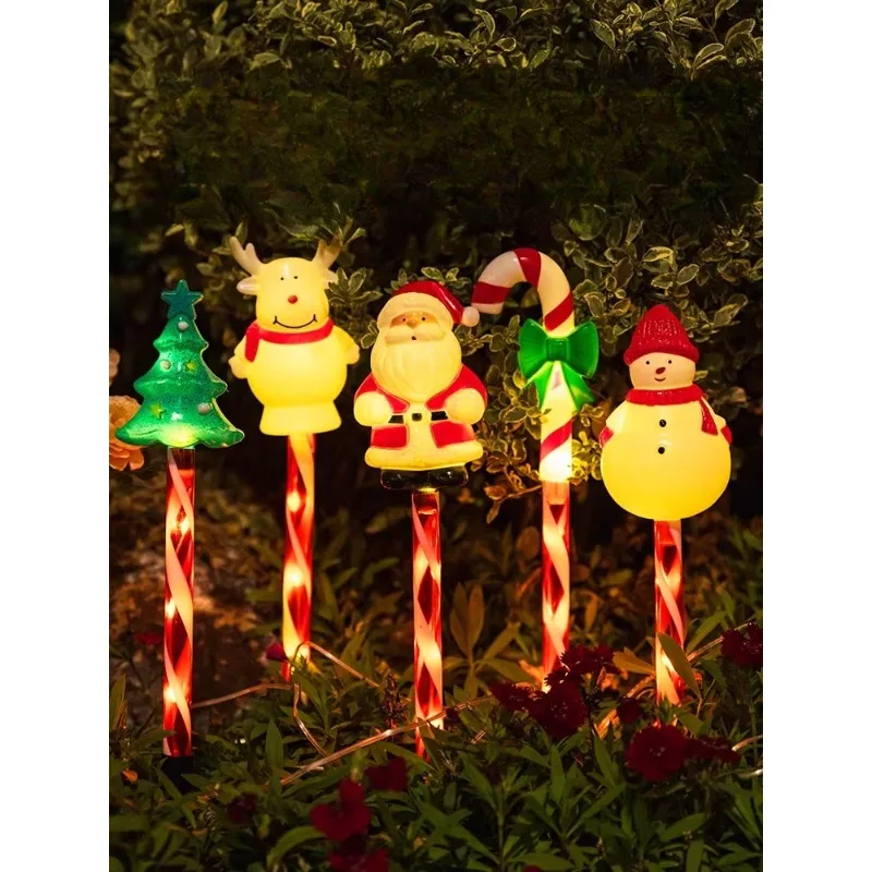 

Solar Christmas Stake Light Waterproof Santa LED for Outdoor Yard Photo Prop Festive Decoration Outdoor Lights