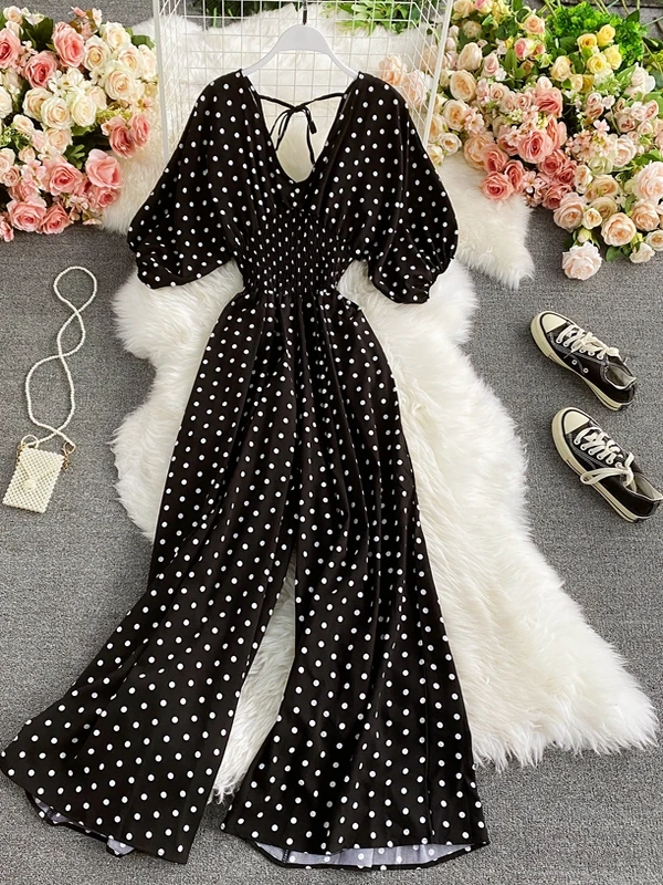 

Сексуальные цельные брюки с v-образным вырезом Batwing Sve для похудения, цельные брюки с высокой талией и длинными ногами, женский модный комплект для поездок на работу...