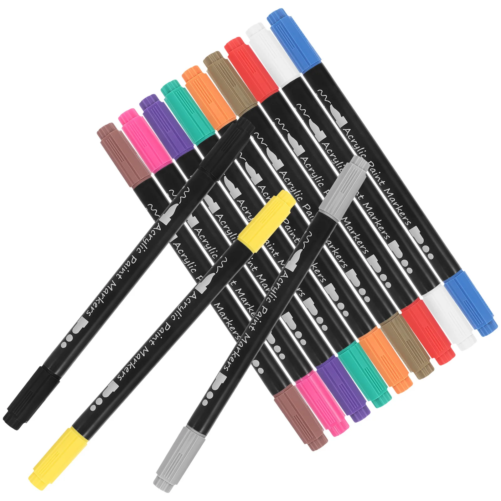 1Set Double Ended Acrylic Paint Markers for Fine Detailing Writing Sketching DIY Art Crafts Journaling Coloring