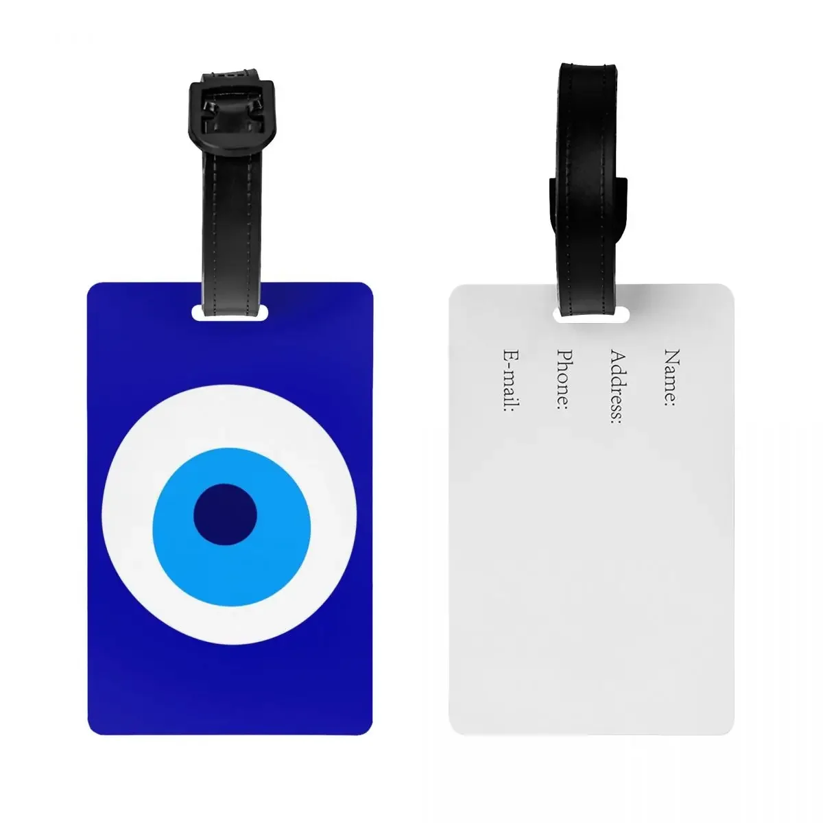 Custom Nazar Evil Eye Protection Symbol Luggage Tag Privacy Protection Amulet Turkish Baggage Tags Travel Bag Labels Suitcase