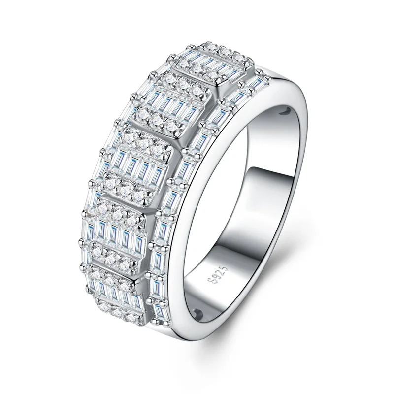 

ZFSILVER Модное классическое высококачественное кольцо из серебра 925 пробы с муассанитом, прямоугольный дизайн, украшение для женщин, подарок на вечеринку R16668