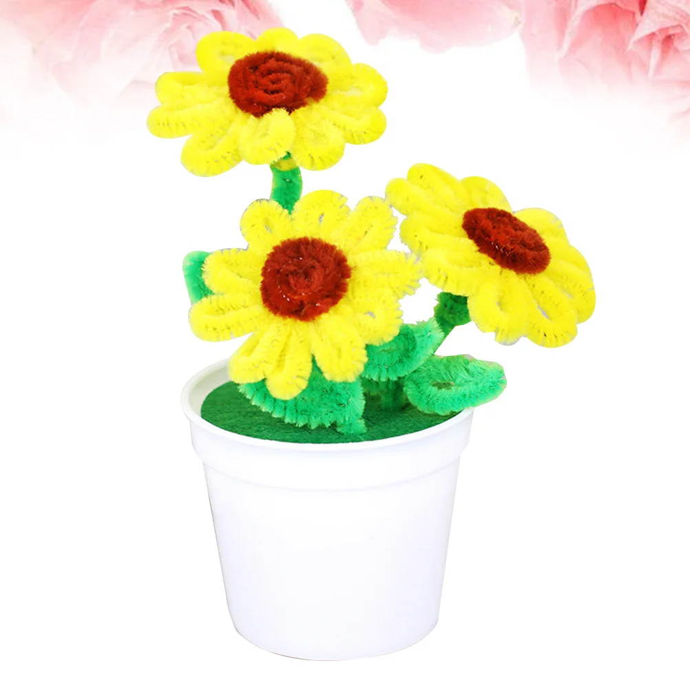 ชุดอุปกรณ์ทำกระถางดอกไม้ DIY 4 ชิ้น แบบพกพา สีสันสดใส ทำจากวัสดุไม่ถักทอ ชุดงานฝีมือสำหรับเด็ก ของขวัญเพื่อการศึกษาสำหรับวันแม่ สร้างสรรค์