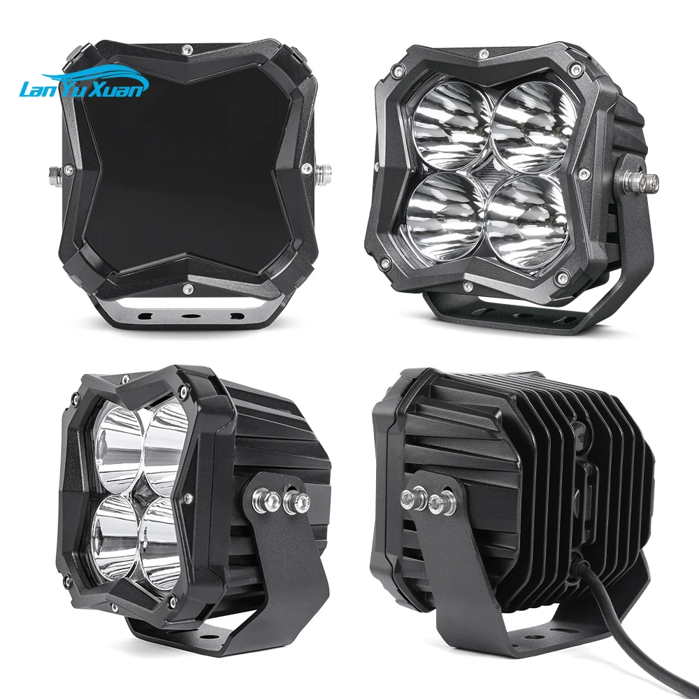 New Cube LED Ditch Fog lights Work Light Headlights Driving Light Systems For Offroad AVT utv