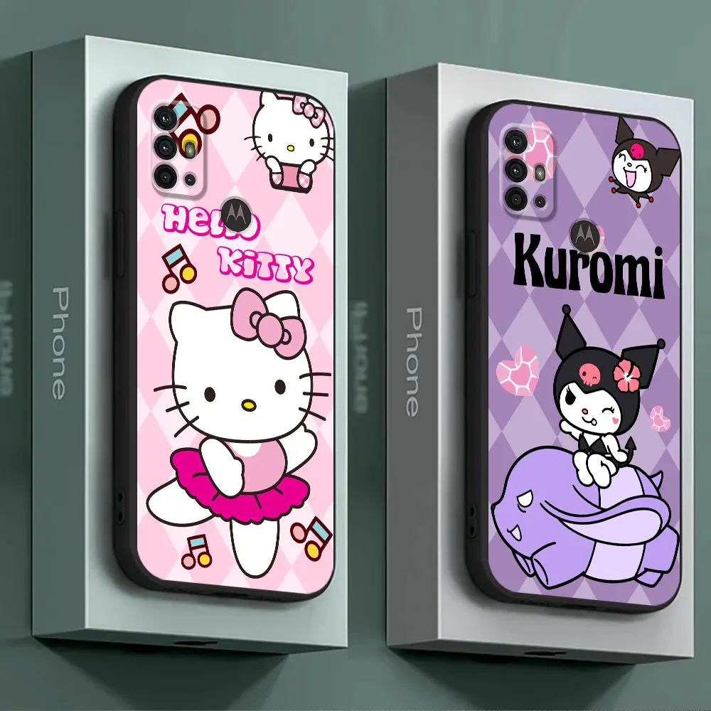 Case For Motorola G60 G52 G30 G22 G51 G53 G31 G71 Edge 20 30 40 G32 G9 G8 G50 G200 Silicone Phone Cover Hello Kitty Kuromi Funda