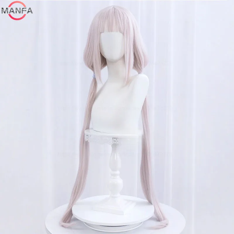 NEKOPARA Vanilla Chocola Cosplay Wig Long Vanilla Light Pink Chocolate Dark Brown Heat Resistant Synthetic Hair Anime Wigs + Wig image 5