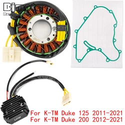 Duke 200 2021 Engine Stator Coil+Voltage Regulator rectifier For K-TM Duke 125 200 2011-2015 2016 2017 2018 2019 2020 with Gaske