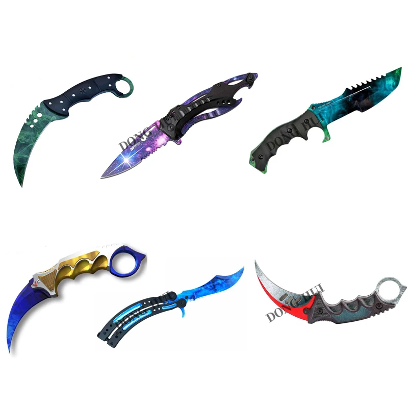 CSGO Knife Sticker Sapphire Butterfly Knife M9 BAYONET KNIFE Karambit Tablet Camper Van Skateboard Decals