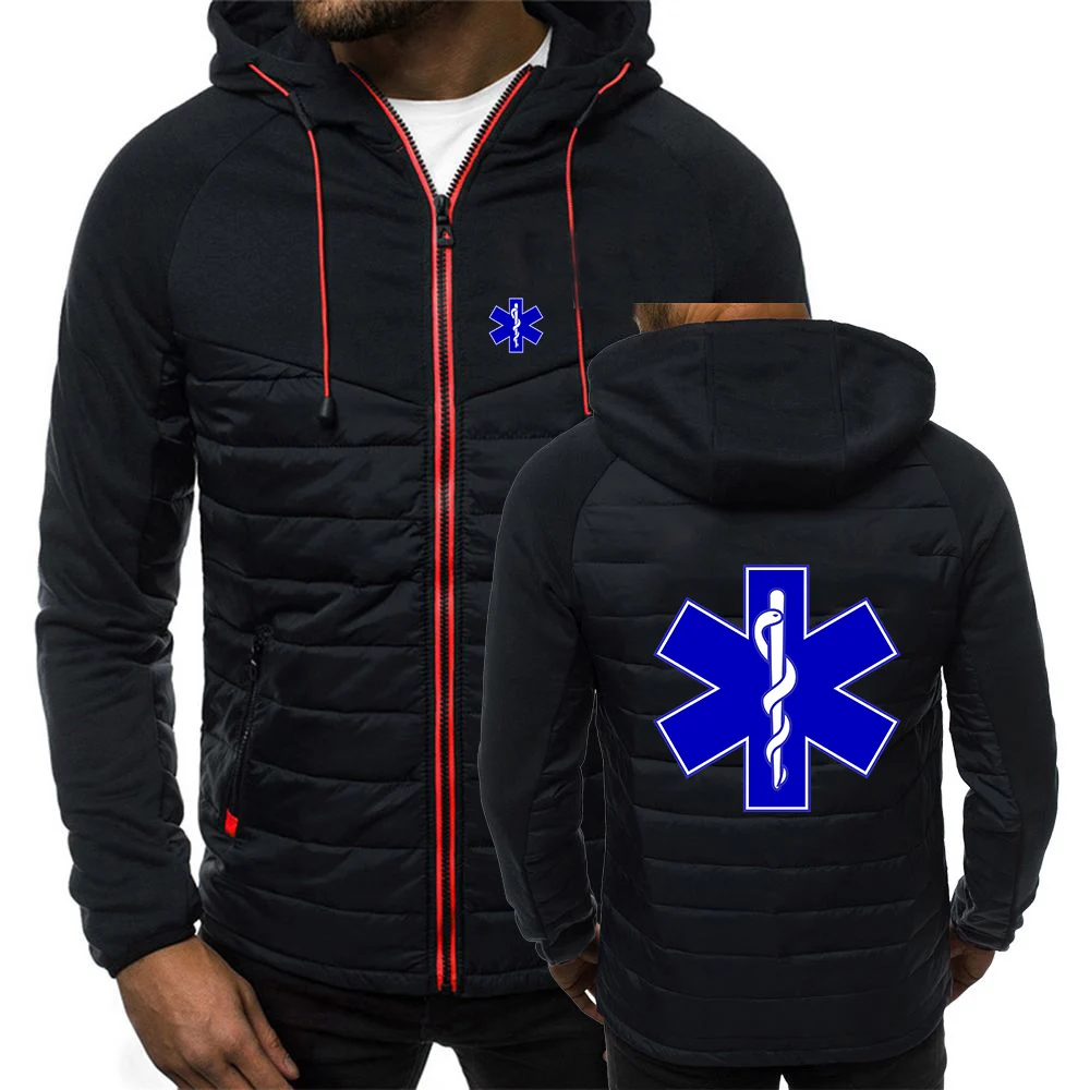 2023 EMT Paramedic Emergency Medical Autumn and Winter New Men Zipper Cotton Warm Comfortable Comfortable Down Jacket Tops