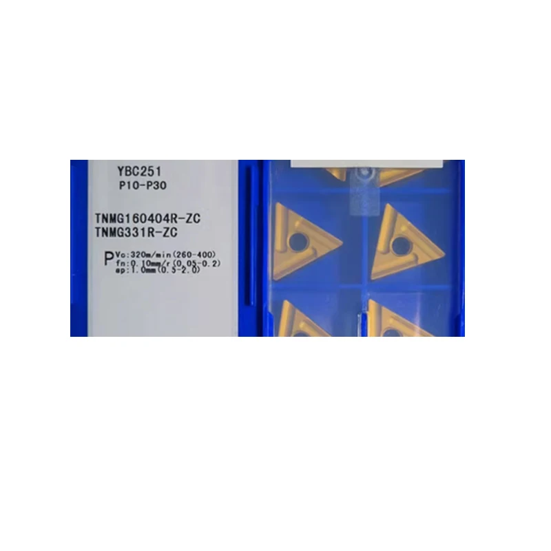 TNMG160404R-ZC YBC251 TNMG160408L-ZC YBC252 100% inserti in metallo duro originali tornio Cutter TNMG TNMG160408 TNMG160404 per acciaio CNC