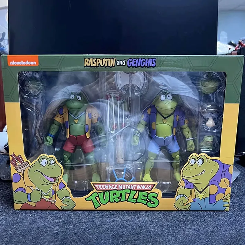 NECA TMNT شخصية المراهقين متحولة النينجا السلاحف تمثال مانغا راسبوتين وجنجيس ألعاب شخصيات الحركة 7 بوصة نموذج دمية أصلية #5