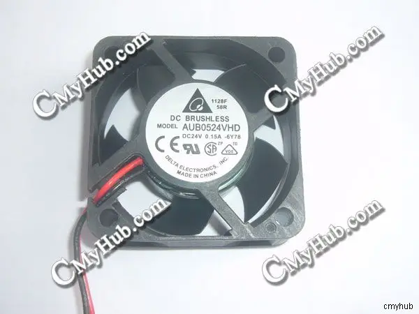 For Delta AUB0524VHD 6Y78 6Y78 DC24V 0.15A 5015 5CM 50mm 50x50x15mm 2Pin 2Wire Cooling Fan AUB0524VHD -6Y78 6Y78