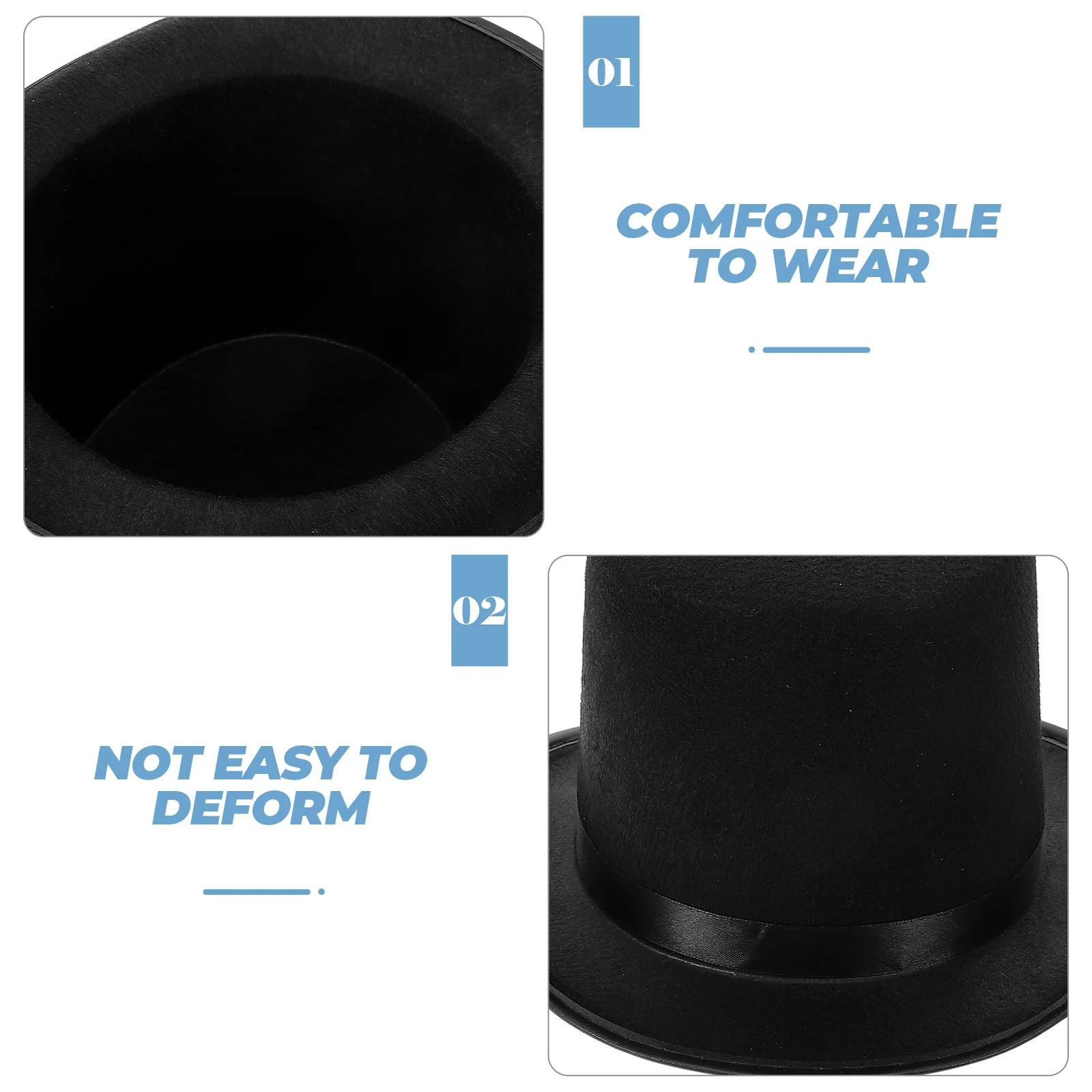 

Small Kids Top Hat Classic Black Magician Hat Party Performance Costume Accessory Kids Head Decor Small Top Cap