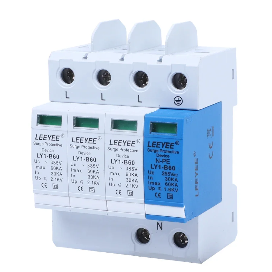Hot Sale T2 spd 60kA 3P+NPE 380V Electrical Equipment Surge protection for lightning and Thunder protection