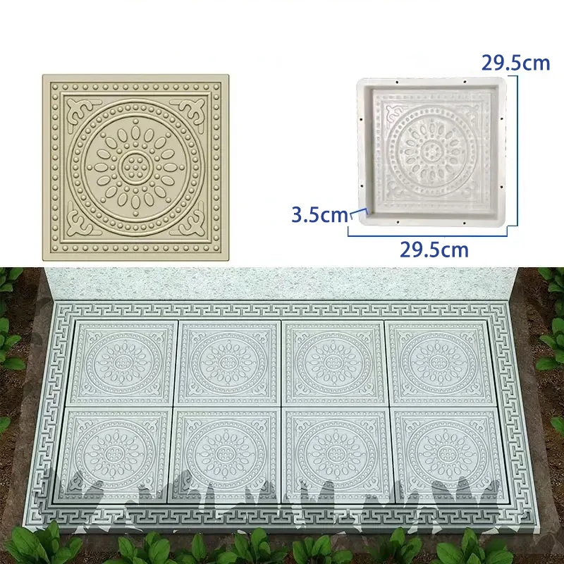 

Stepping Stone Mold, Yard Paving Tiles, Stepping Stone Tiles, Garden Lawn Flooring, Cement Bricks, Bluestone Slab Model