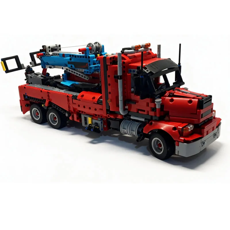 MOC-82276  Rotator Recovery Tow Truck Building Blocks Model 2087Pcs Heavy Wrecker Engineering Vehicle Brick Assembly Hobby Toy