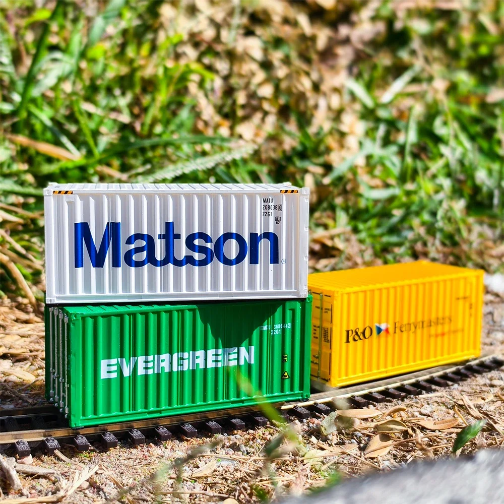 Mini conteneur d'expédition réaliste de calibre HO de 20 pieds, modèle de conteneur 1:87, accessoires de Train, fournitures de Diorama, Collection de modèles de camion