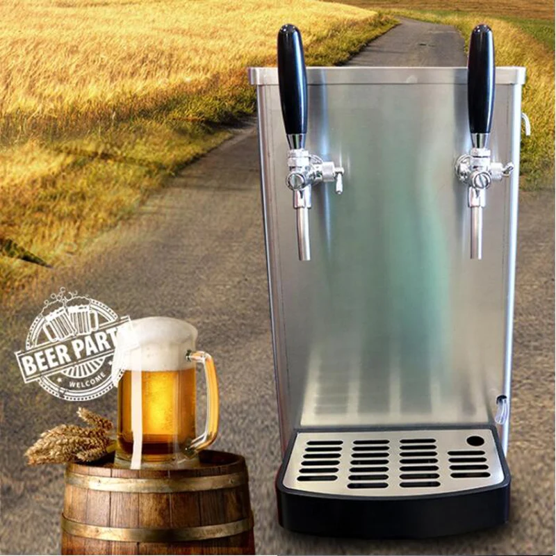 Beer Cooler 220V Draft Beer Dispenser Cafe Fruit Juice Cooler 2 Way Beer Cooler Dispenser Beer Machine