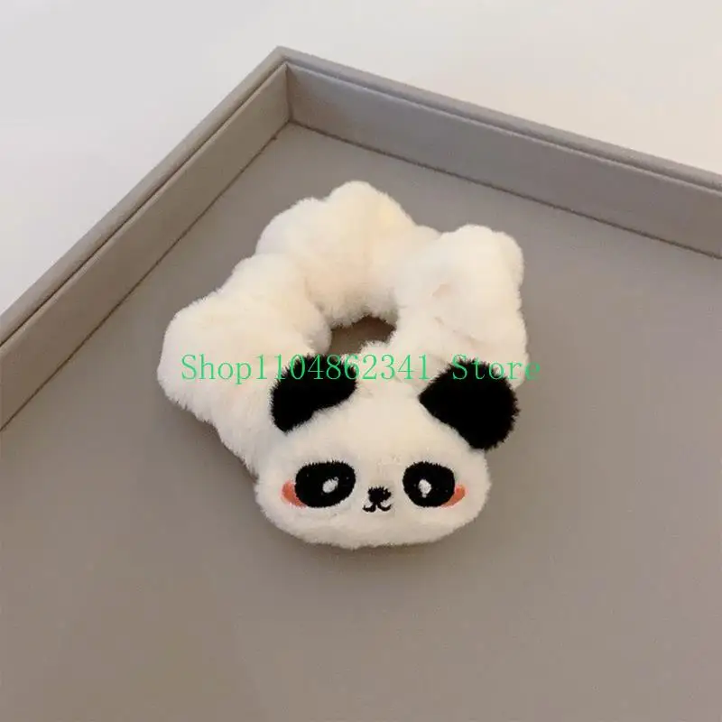 5ASD Cartoon Panda Claw Claw Claw Claw for Women Plush Panda Hair Clamp Jaw Clip Clip Hairband Bight Band Fair Tool Scrunchy