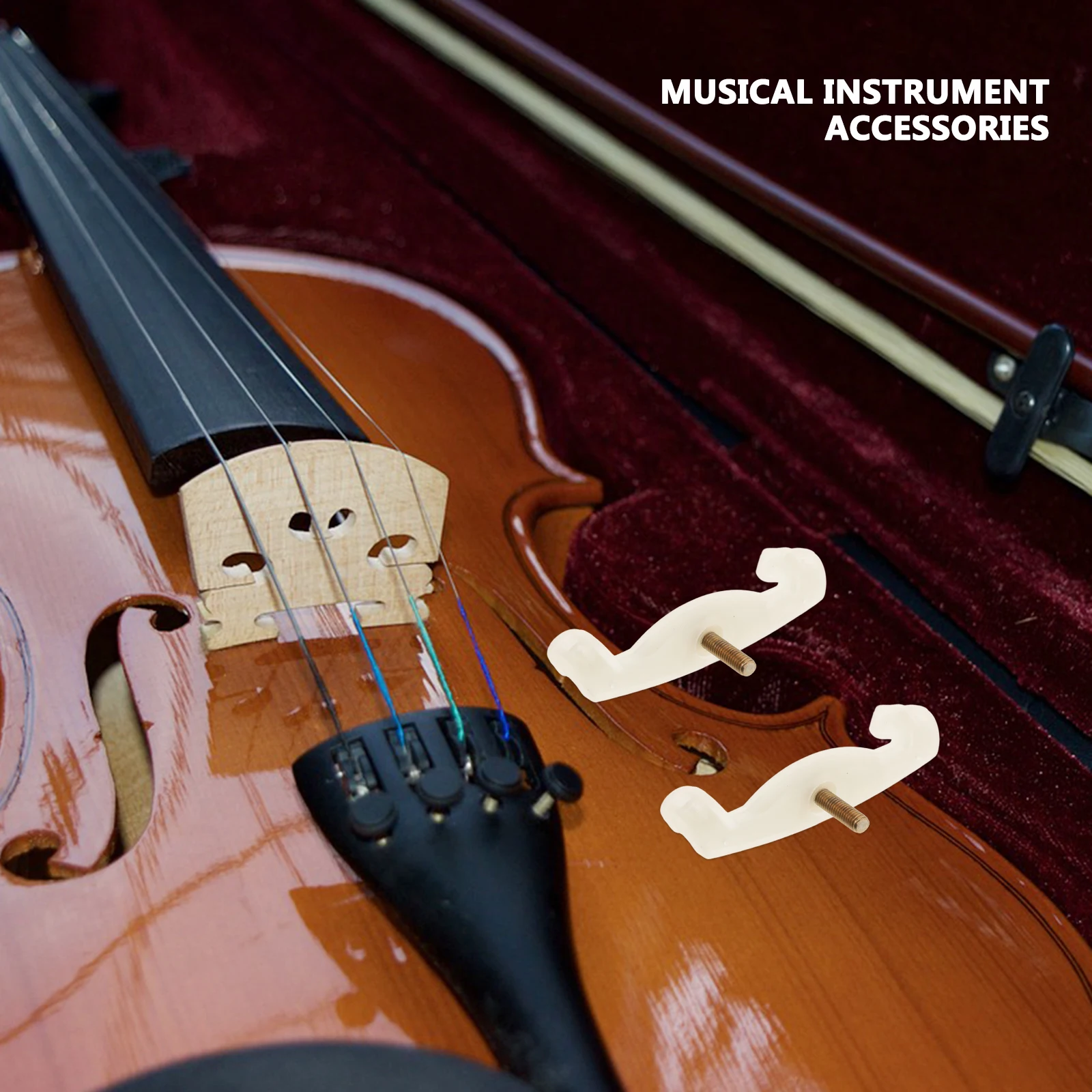 

2pcs Violin Shoulder Rest Feet Universal Non-Slip Pad Adjustable Support Legs Replacement Parts Accessory Instrument Supply