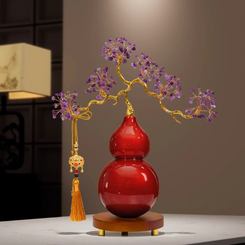 LMM new Chinese living room lucky TV cabinet wine cabinet high-end decoration housewarming gift