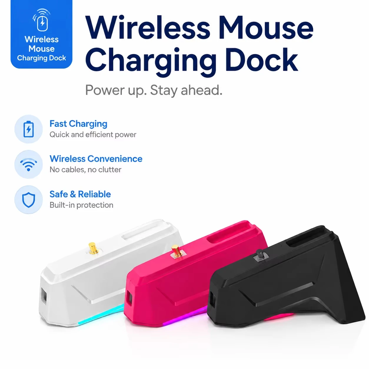 Charging Dock For Logitech G502 G903 Wireless Mouse With Magnetic Adapter USB Hub Extender Includes Charging Module