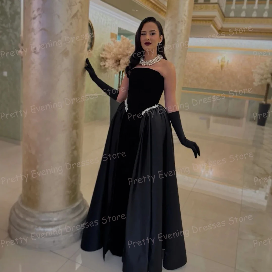 

Simple Evening Dresses Mermaid Woman's Sleeveless Ruffled Prom Gowns Sequined Fashion Customized Vestidos De Novia Gloveless