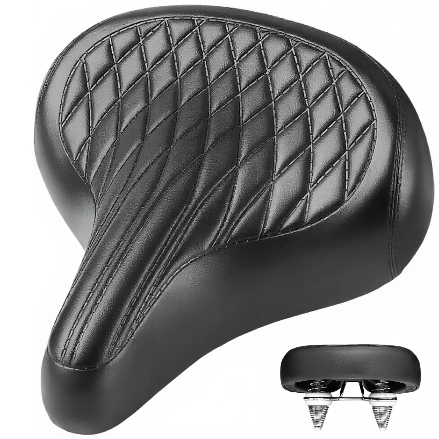 

Широкое велосипедное сиденье для мужчин и женщин, обеспечивающее комфорт – увеличенное мягкое сиденье с подушкой для замены на круизерах, винтажных и классических городских велосипедах.