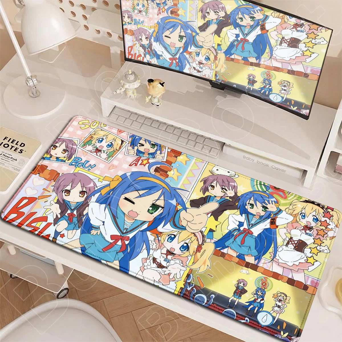 Hot Anime L-Lucky Star Cute Konata Izumi Blue Mousepad HD Printing Laptop Large Size Tabletop Keyboard Mat PC Gaming Accessories