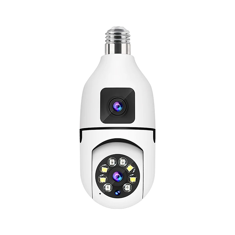E27 Wifi Dual Lens Camera 1080P 5MP 4K PTZ Surveillance Camera CCTV Outdoor IP Cam Security Smart Home AI Tracking
