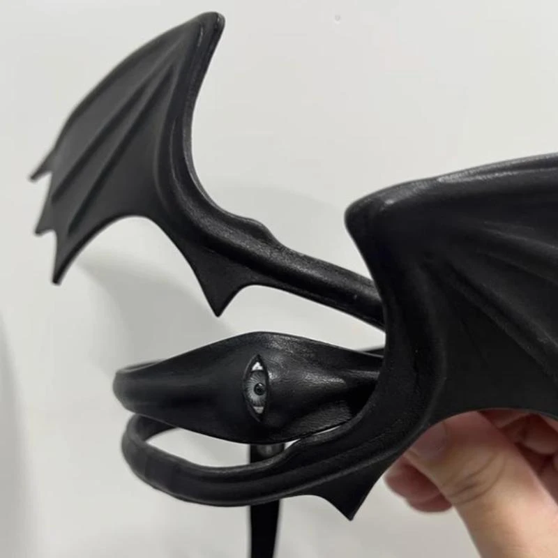  Comfortable Fit PU Chokers Bat Wing Necklace Accessory With Secure Metal Clasp