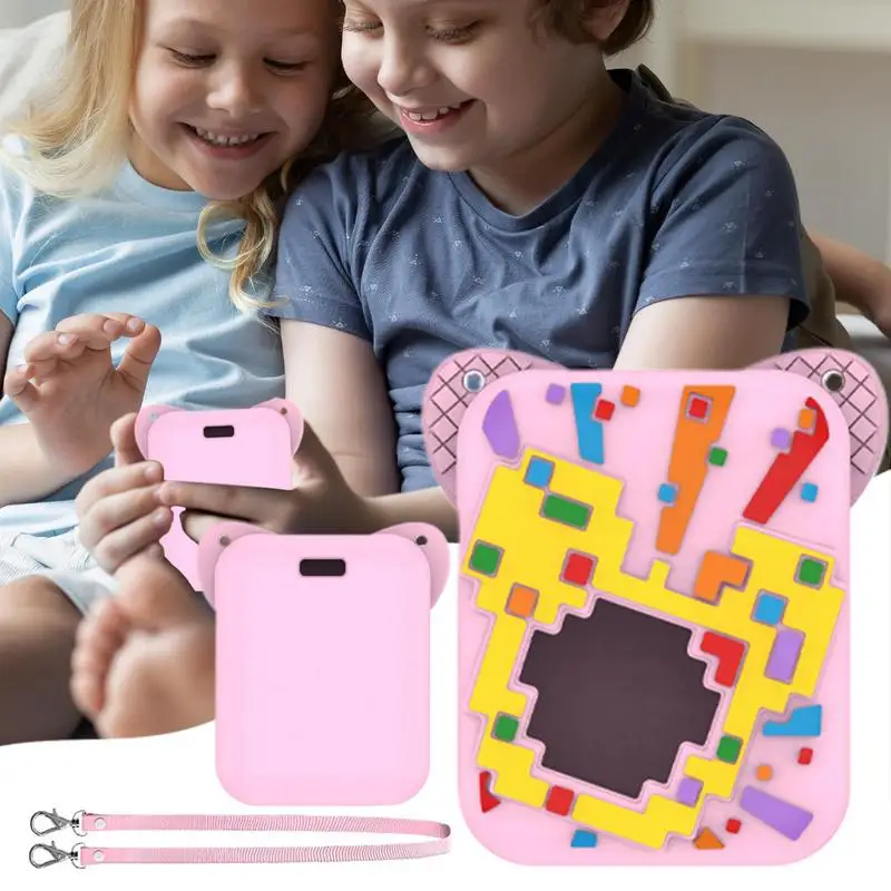 For Bitzee  Silicone Cover For Visual Pet Digital Pet Carrying Case 3D Pattern Digital Pet Carrying Case Protective Skin Sleeve