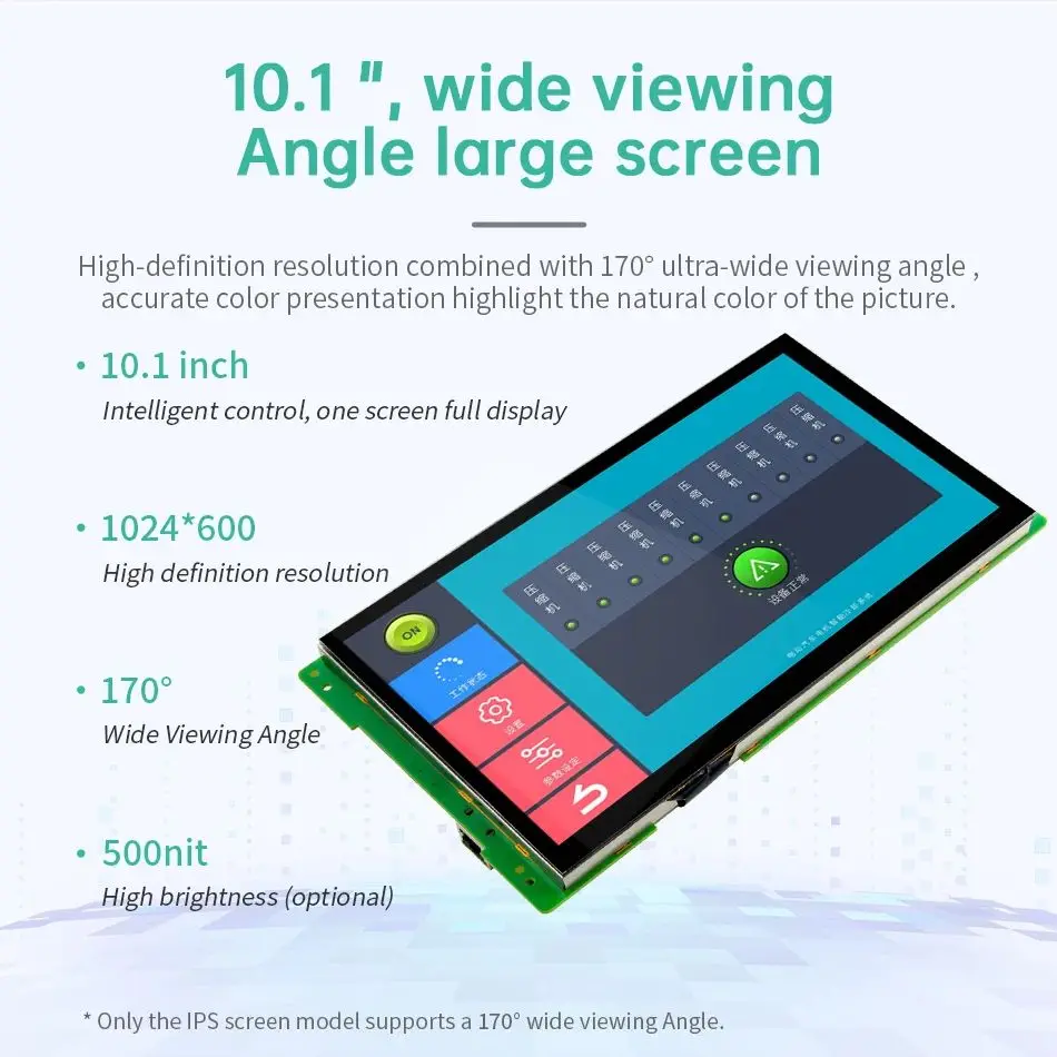 Imagem -03 - Ixhub Hmi Sistema Ubuntu Módulo Lcd Incorporado Tela Sensível ao Toque Lcd com Allwinner Cpu Industrial 10.1 Polegadas 1024*600 Linux Ctp Display