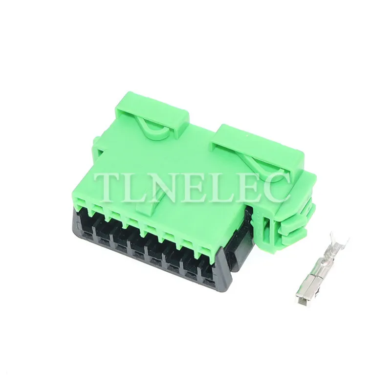16 Pin Way Automotive Wiring Unsealed Connector With Wires Green Car OBD Diagnostic Plug Auto Electric Wire Socke