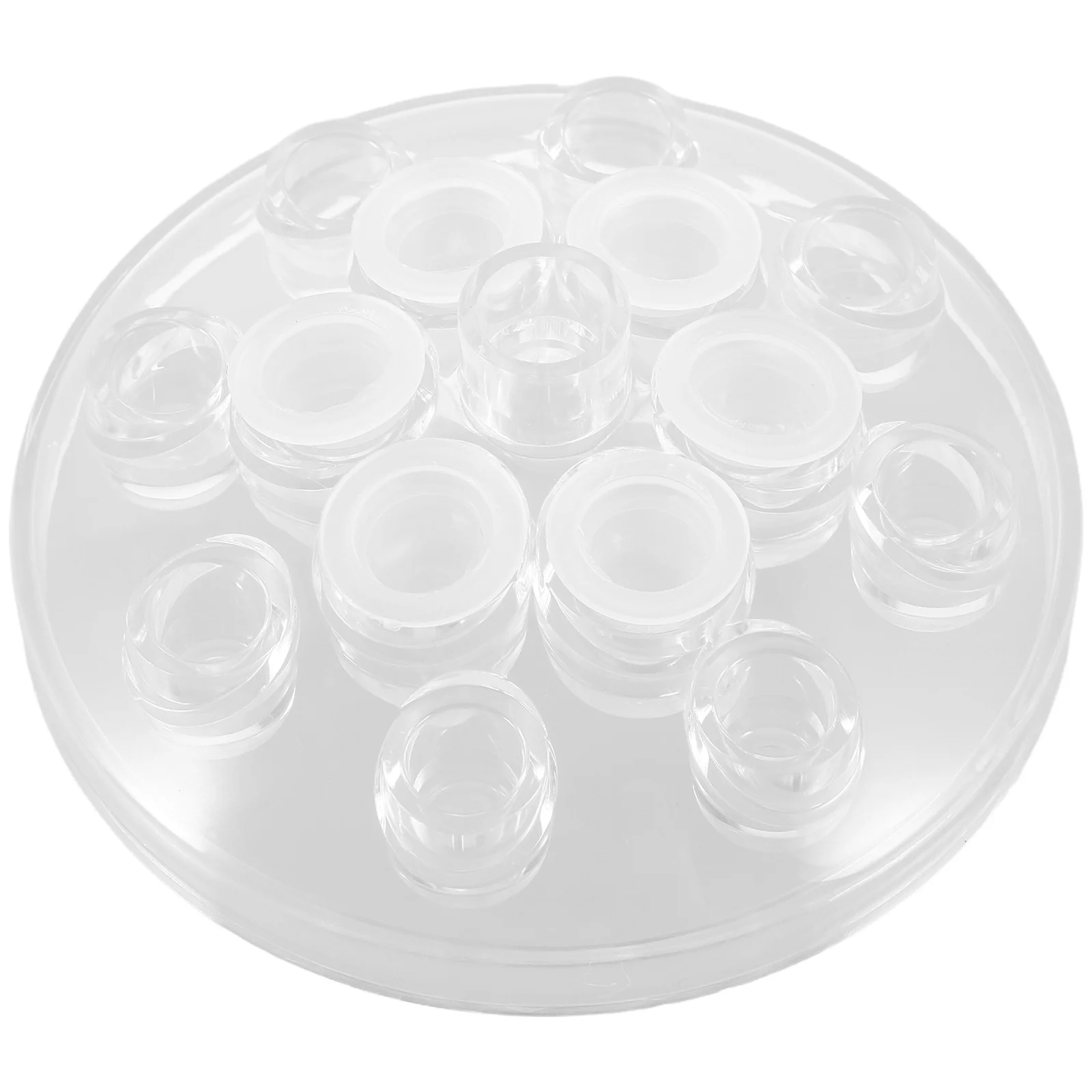 

1 комплект, прозрачный силиконовый держатель для чашки с пигментом для татуировки, круглая устойчивая подставка для чашки с несколькими отверстиями, нескользящая основа, принадлежности для татуировки