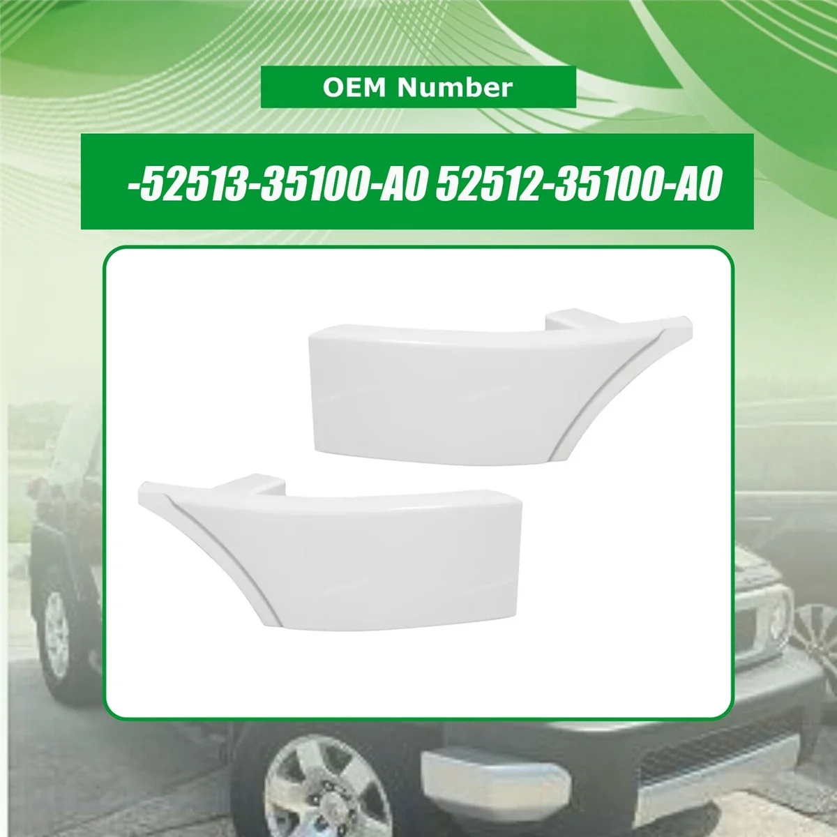 Наполнительная пластина правого переднего нижнего бампера 52513-35100-A0 для Toyota FJ Cruiser 2007-2014, крыло, угловая отделка крышки