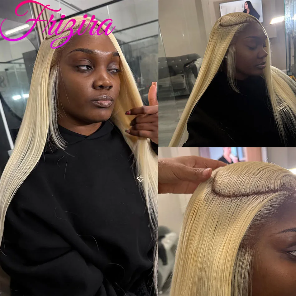 613 شقراء HD الدانتيل خصلات الشعر المستعار الإنسان 13x6 شفافة الدانتيل الباروكات الأمامية العظام مستقيم 100% البرازيلي خصلات الشعر المستعار الإنسان 220 الكثافة