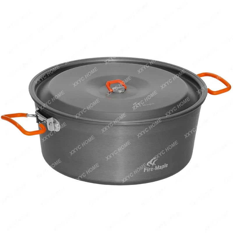 Hot Outdoor Hot Pot Stove Portable Camping Large Outdoor Pan Large Capacity Camping Picnic Pot Set