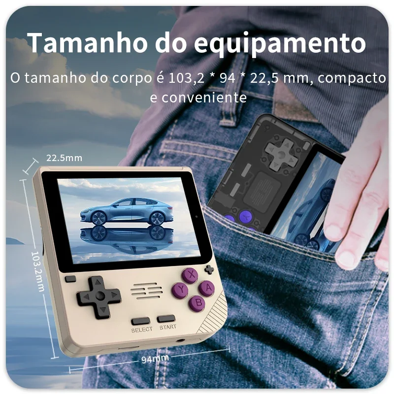 Imagem -03 - Handheld Game Console Tela Cheia Oca Retro Openinglinux Presentes Baratos para Crianças 3.5 480x320 Ips Powkiddy-v10