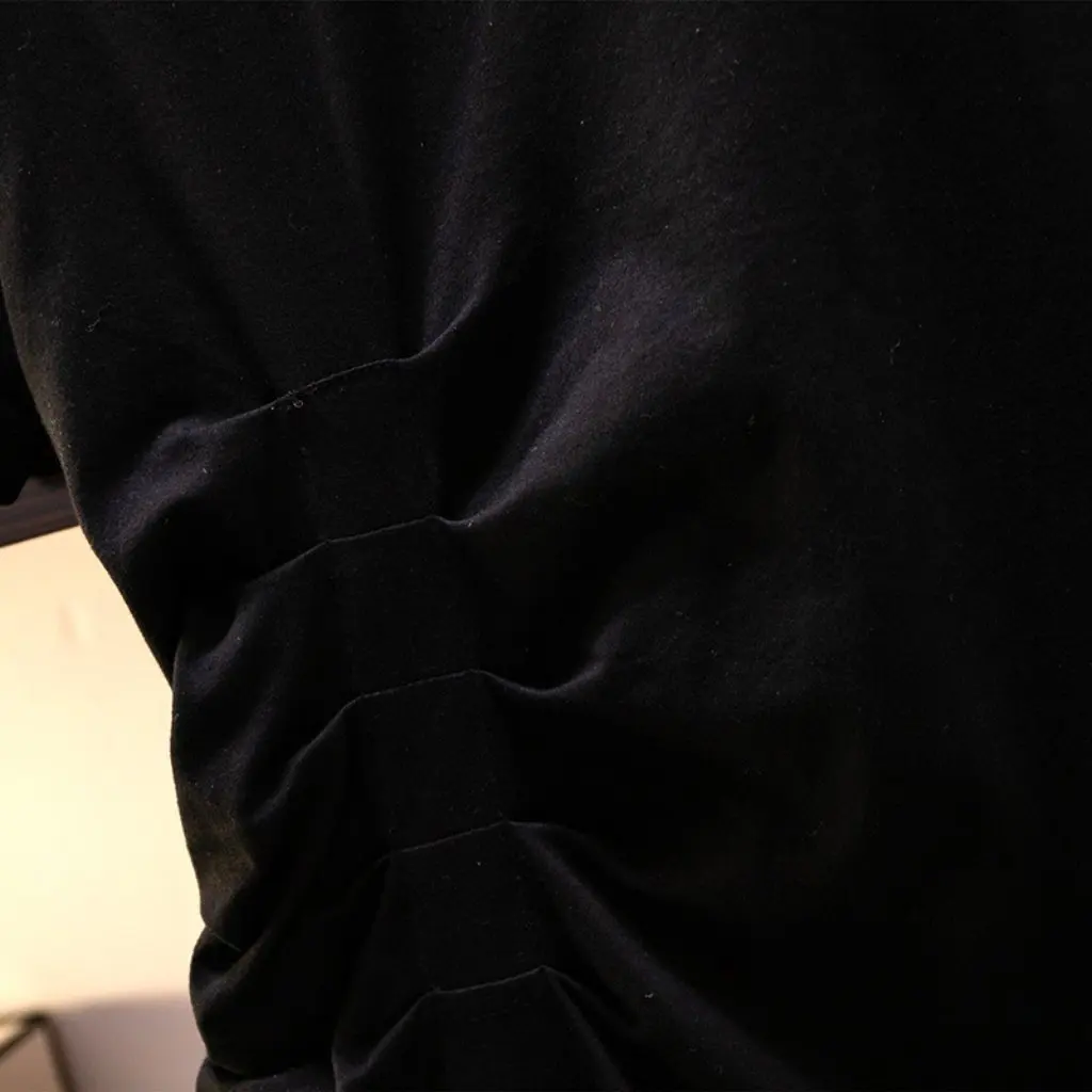 Grote maat mode dames slanke jurk 300 kg dik mm onregelmatige splitrok zomer lang 63274