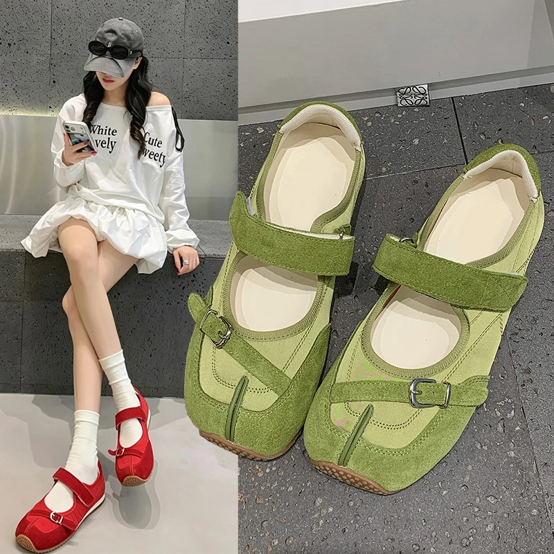 retro-sport-ballet-mary-jane-single-shoes-women's-new-2026-summer-super-popular-magic-tape-casual-deqin-agan-shoes