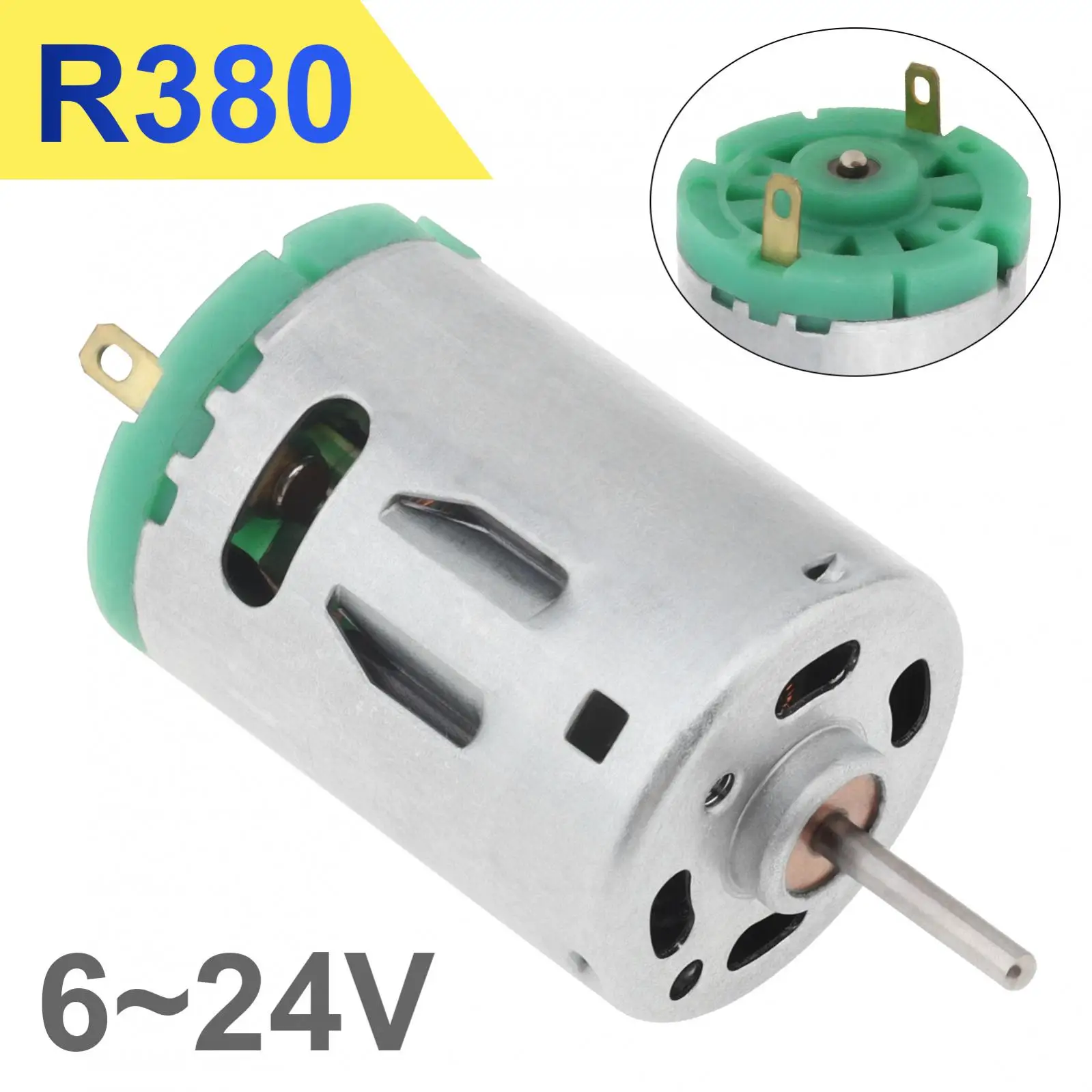 Moteur DC 380, 6-24V, 6000-24000 tr/min, haute vitesse, pour jouets, micro-moteurs R380 pour sèche-cheveux, bricolage, ventilateur, moteur miniature 2027