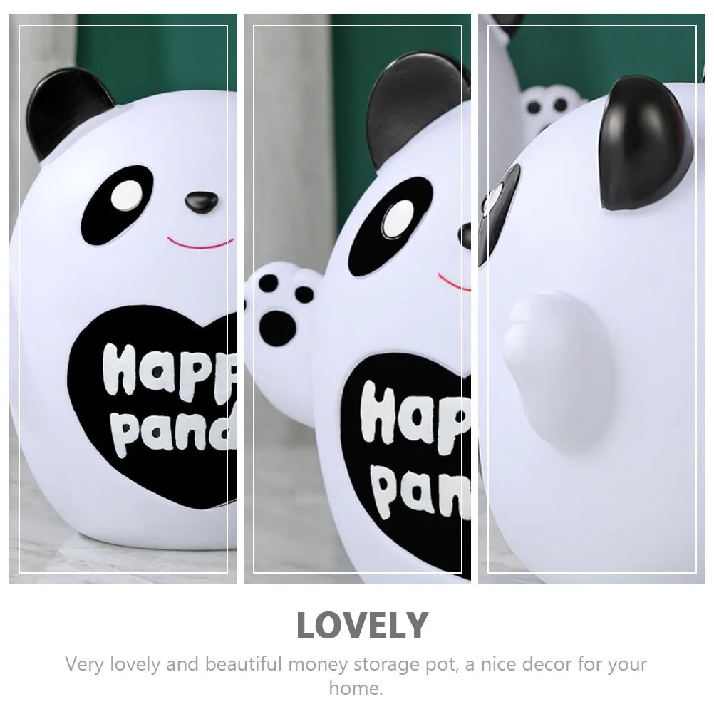 

Panda Design Money Jar Kids Coin Box Creative Shape Durable PVC Material Home Decor Perfect Gift for New Year Coin Bank