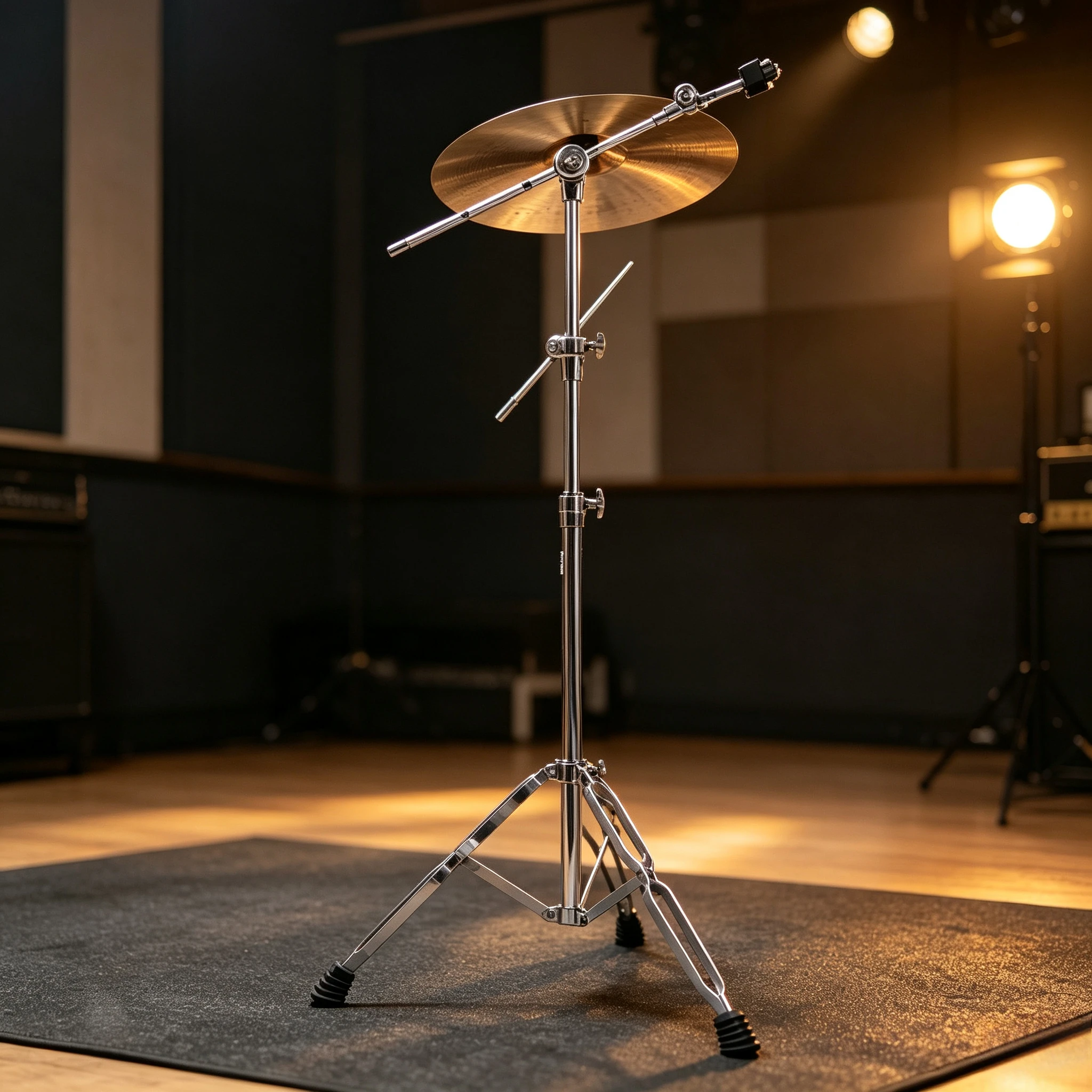 Drum Kit Cymbal Stand, Straight & Slanted Cymbal Holder, Electroplated Single Step Hammer, Musical Instrument Accessories