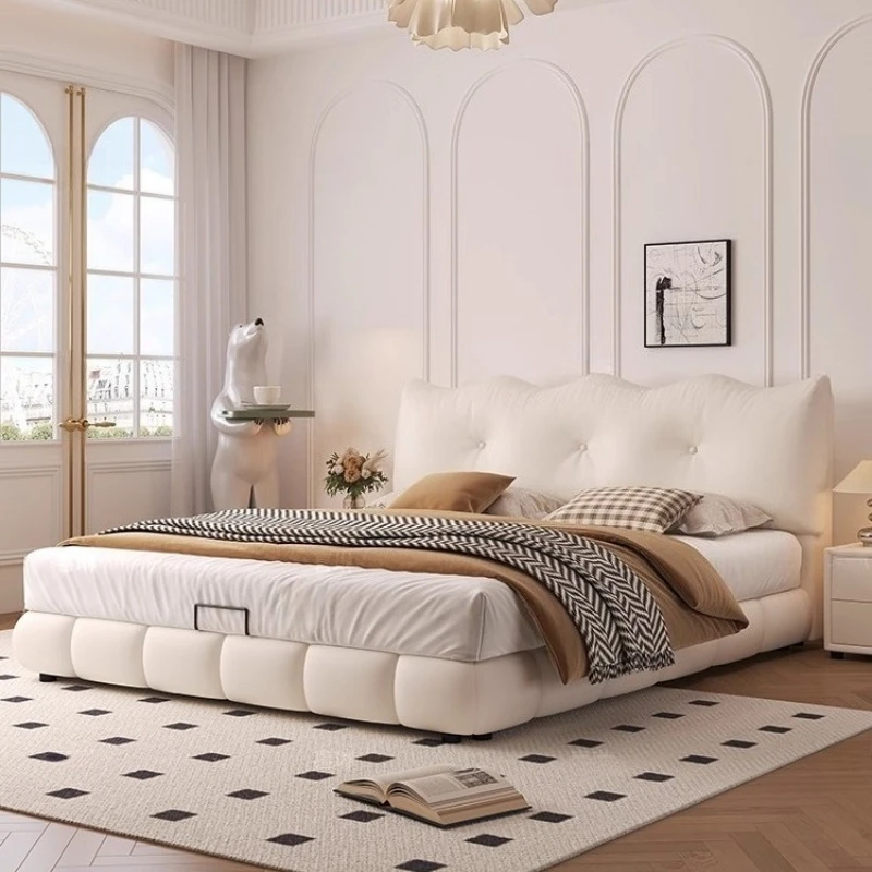 

super king 220x200cm Double bed bases and frames Headboard luxury Two storey bed bedroom home lit 2 personnes furniture for home