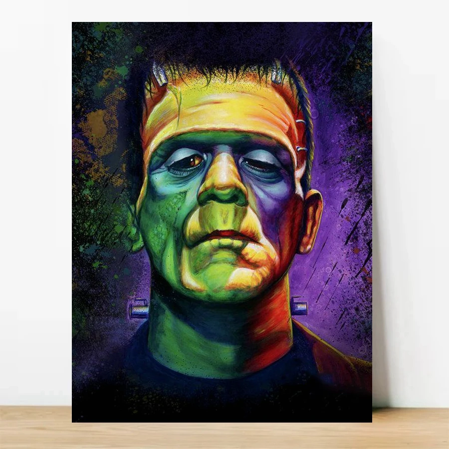 5D Horror Movie Bride Of Frankenstein Diamond Painting Kits Monster Love Embroidery Cross Stitch Handwork Wall Art Room Decor