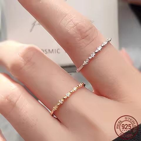 La Monada 52-57mm Resizable 925 Silver Rings For Women Real Silver 925 Woman Ring Fine Jewelry Silver Beautiful Shine Open
