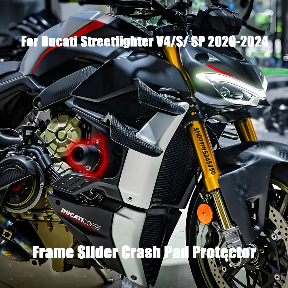 

Streetfighter V4SP 2020-2024 Motocross Frame Sliders Crash Protector 2021 2022 2023 2022 For Ducati Streetfighter V4/S/SP 2024