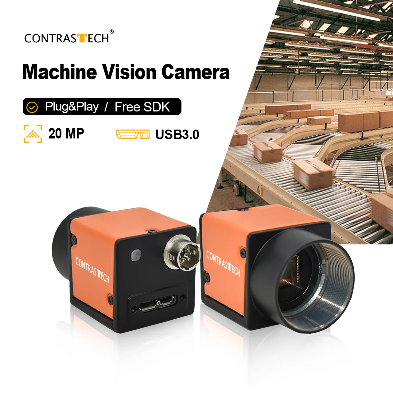 Good Free SDK for NVIDIA Jetson High Resolution 20MP 1'' GigE USB3 Vision GeniCam Industrial Grade Camera for Industrial Applica